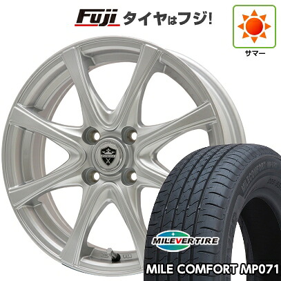 【新品】シエンタ 2015-22 夏タイヤ ホイール4本セット 185/60R15 ミレバー ミレコンフォート MP071(限定) エルベ エステローザ FSV シルバー 6J 15インチ(送料無料)