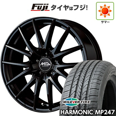 【新品国産車用5穴114.3】 夏タイヤ ホイール4本セット 205/65R16 ミレバー ハーモニック MP247(限定) MID WHEELS SQ27 6.5J 16インチ(送料無料) 54,360円