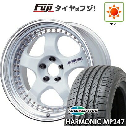 【新品国産車用5穴114.3】 夏タイヤ ホイール4本セット 205/65R16 ミレバー ハーモニック MP247(限定) WORK ワーク マイスター S1 3P 6.5J 16インチ(送料無料)