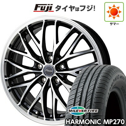 【新品国産車用5穴100】 夏タイヤ ホイール4本セット 195/65R15 ミレバー ハーモニック MP270(限定) ホットスタッフ クロノス CH-113 6J 15インチ(送料無料)
