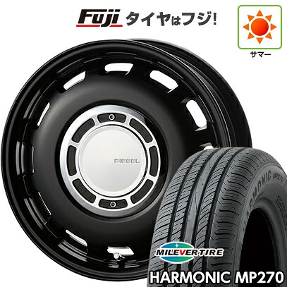 【新品国産車用5穴100】 夏タイヤ ホイール4本セット 195/65R15 ミレバー ハーモニック MP270(限定) コスミック クロスブラッド ディーゼル 6J 15インチ(送料無料)