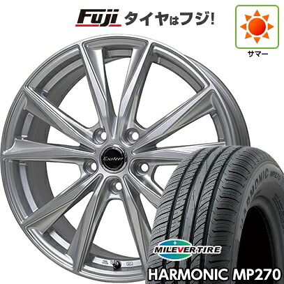 【新品国産車用5穴100】 夏タイヤ ホイール4本セット 195/65R15 ミレバー ハーモニック MP270(限定) ホットスタッフ エクスターST 6J 15インチ(送料無料)｜フジ スペシャルセレクション