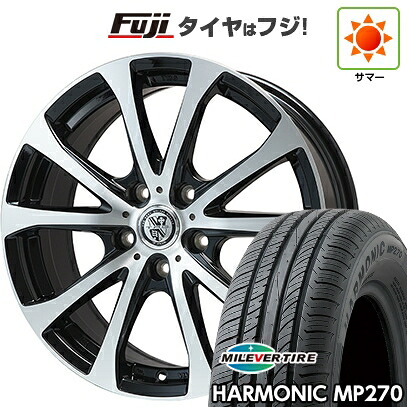 【新品国産車用5穴100】 夏タイヤ ホイール4本セット 195/65R15 ミレバー ハーモニック MP270(限定) ビッグウエイ TRG-バーン XPII 6J 15インチ(送料無料)