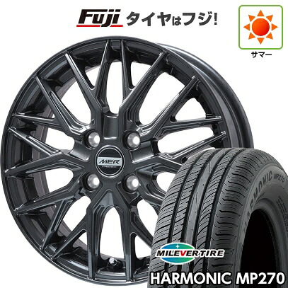 【新品国産車用5穴114.3】 夏タイヤ ホイール4本セット 205/55R16 ミレバー ハーモニック MP270(限定) プレミックス MER XMESH ディープグレー 6.5J 16インチ(送料無料)