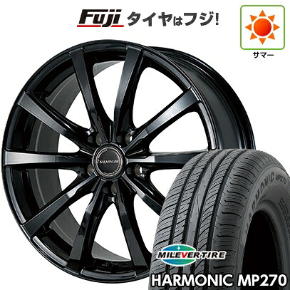【新品国産車用5穴100】 夏タイヤ ホイール4本セット 195/65R15 ミレバー ハーモニック MP270(限定) ブリヂストン バルミナ LS10 6J 15インチ(送料無料)