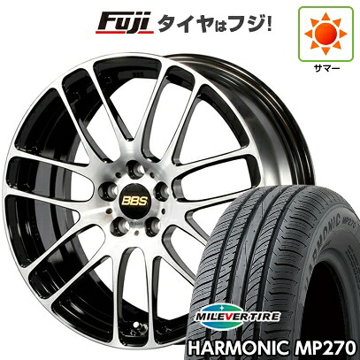 【新品国産車用5穴114.3】 夏タイヤ ホイール4本セット 195/60R16 ミレバー ハーモニック MP270(限定) BBS JAPAN RE-L2 ブラックダイヤカット 7J 16インチ(送料無料)｜フジ スペシャルセレクション
