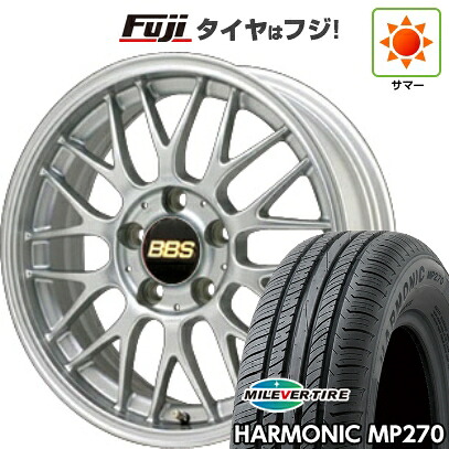 【新品国産車用5穴114.3】 夏タイヤ ホイール4本セット 195/60R16 ミレバー ハーモニック MP270(限定) BBS JAPAN RG-F 7J 16インチ(送料無料)