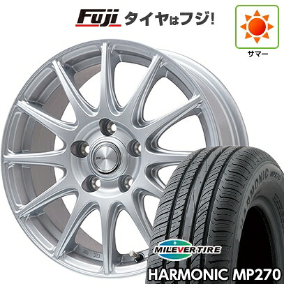 【新品国産車用5穴100】 夏タイヤ ホイール4本セット 195/65R15 ミレバー ハーモニック MP270(限定) ビッグウエイ BWスポーツ S-120 メタルシルバー 6J 15インチ(送料無料)