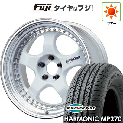 【新品国産車用5穴114.3】 夏タイヤ ホイール4本セット 205/55R16 ミレバー ハーモニック MP270(限定) WORK ワーク マイスター S1 3P 6.5J 16インチ(送料無料) 130,350円