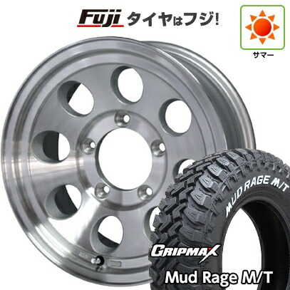 【新品】ジムニーシエラ/ジムニーノマド 夏タイヤ ホイール4本セット 195/80R15 96 Q グリップマックス マッドレイジM/T RWL(限定) WEDS ウェッズ ジムライン タイプ2 6J 15インチ(送料無料)