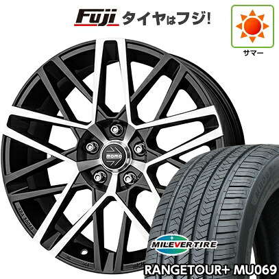 【新品国産車用5穴114.3】 夏タイヤ ホイール4本セット 225/55R18 ミレバー レンジツアープラスMU069（限定） モモ アベンジャー 8J 18インチ(送料無料)