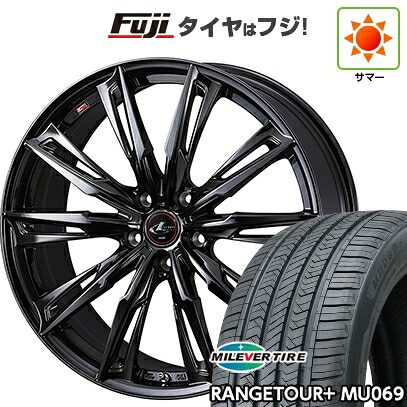 【新品国産車用5穴114.3】 夏タイヤ ホイール4本セット 235/60R18 ミレバー レンジツアープラスMU069（限定） WEDS ウェッズ レオニス GX 7J 18インチ(送料無料)