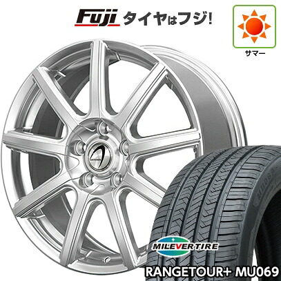 【新品国産車用5穴114.3】 夏タイヤ ホイール4本セット 225/55R18 ミレバー レンジツアープラスMU069（限定） テクノピア アルテミス NS9 7.5J 18インチ(送料無料)