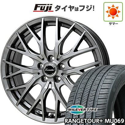 【新品国産車用5穴114.3】 夏タイヤ ホイール4本セット 235/50R18 ミレバー レンジツアープラスMU069（限定） ホットスタッフ エクシーダー E05II 8J 18インチ(送料無料)