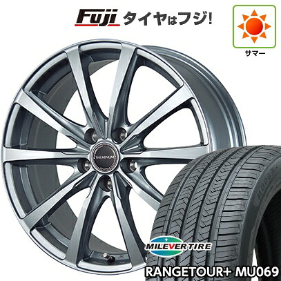 【新品国産車用5穴114.3】 夏タイヤ ホイール4本セット 225/55R18 ミレバー レンジツアープラスMU069（限定） ブリヂストン バルミナ LS10 7J 18インチ(送料無料)
