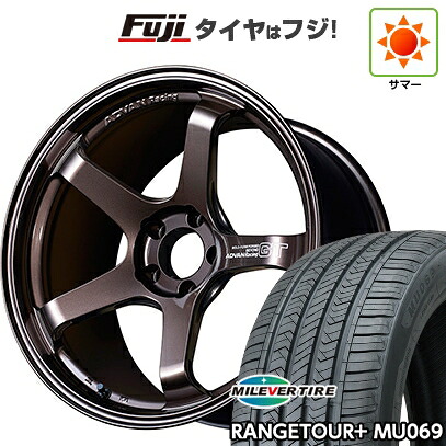 【新品国産車用5穴114.3】 夏タイヤ ホイール4本セット 235/55R19 ミレバー レンジツアープラスMU069（限定） ヨコハマ アドバンレーシング GT ビヨンド 9J 19インチ(送料無料)