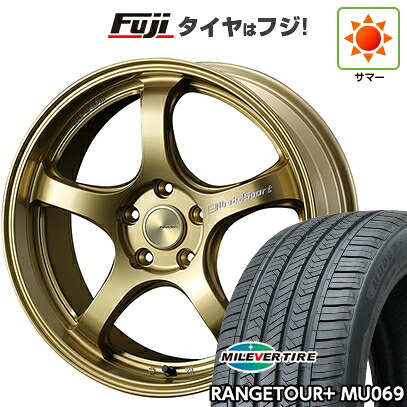 【新品国産車用5穴114.3】 夏タイヤ ホイール4本セット 225/55R18 ミレバー レンジツアープラスMU069（限定） WEDS ウェッズスポーツ RN-05M 7.5J 18インチ(送料無料)