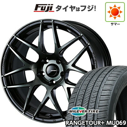 【新品国産車用5穴114.3】 夏タイヤ ホイール4本セット 225/65R17 ミレバー レンジツアープラスMU069(限定) WEDS ウェッズスポーツ SA-27R 7.5J 17インチ(送料無料)