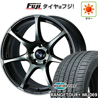 【新品国産車用5穴114.3】 夏タイヤ ホイール4本セット 225/65R17 ミレバー レンジツアープラスMU069（限定） WEDS ウェッズスポーツ SA-75R 7.5J 17インチ(送料無料)