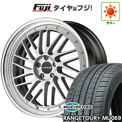 【新品国産車用5穴114.3】 夏タイヤ ホイール4本セット 245/35R21 ミレバー レンジツアープラスMU069（限定） WALD ヴァルド トスカ 2P T22-C 9J 21インチ(送料無料)