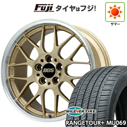 【新品国産車用5穴114.3】 夏タイヤ ホイール4本セット 225/65R17 ミレバー レンジツアープラスMU069（限定） BBS JAPAN RG-R 7.5J 17インチ(送料無料)