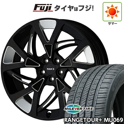 【新品国産車用5穴114.3】 夏タイヤ ホイール4本セット 245/35R21 ミレバー レンジツアープラスMU069（限定） TOMS トムス(トヨタ車専用) TWF07 ダイヤモンドカットブラック【限定】 8.5J 21インチ(送料無料)｜フジ スペシャルセレクション 230,800円