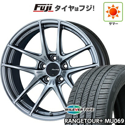 【新品国産車用5穴114.3】 夏タイヤ ホイール4本セット 225/55R18 ミレバー レンジツアープラスMU069（限定） ENKEI エンケイ Racing NVR5 8J 18インチ(送料無料)