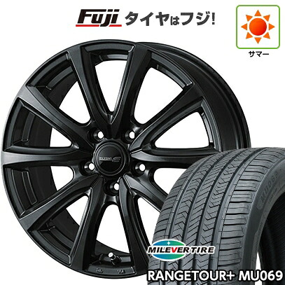 【新品国産車用5穴114.3】 夏タイヤ ホイール4本セット 235/55R19 ミレバー レンジツアープラスMU069（限定） WEDS ウェッズ エリシア 7.5J 19インチ(送料無料)