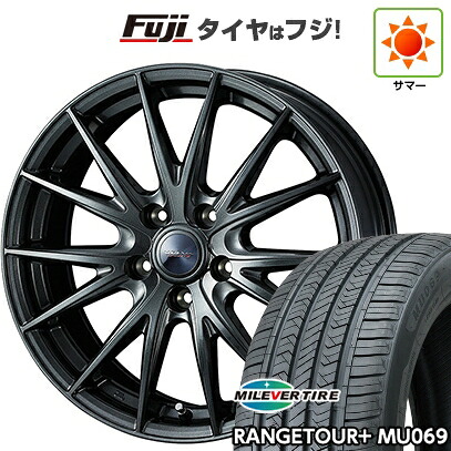 【新品国産車用5穴114.3】 夏タイヤ ホイール4本セット 225/65R17 ミレバー レンジツアープラスMU069（限定） WEDS ウェッズ ヴェルバ スポルトII 7J 17インチ(送料無料)｜フジ スペシャルセレクション