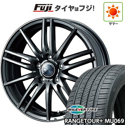 【新品国産車用5穴114.3】 夏タイヤ ホイール4本セット 225/55R18 ミレバー レンジツアープラスMU069（限定） WEDS ウェッズ ザミック ティート 7.5J 18インチ(送料無料)