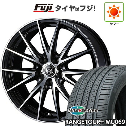 【新品国産車用5穴114.3】 夏タイヤ ホイール4本セット 225/65R17 ミレバー レンジツアープラスMU069（限定） WEDS ウェッズ ライツレー VS 7J 17インチ(送料無料)
