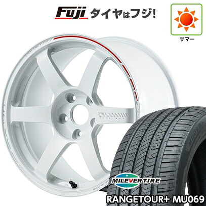 【新品国産車用5穴114.3】 夏タイヤ ホイール4本セット 235/60R18 ミレバー レンジツアープラスMU069（限定） RAYS レイズ ボルクレーシング TE37 サーガ S+ TIME ATTACK 限定 8J 18インチ(送料無料)