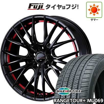 【新品国産車用5穴114.3】 夏タイヤ ホイール4本セット 235/60R18 ミレバー レンジツアープラスMU069（限定） WEDS ウェッズ ノヴァリス ローグ QR 7J 18インチ(送料無料)