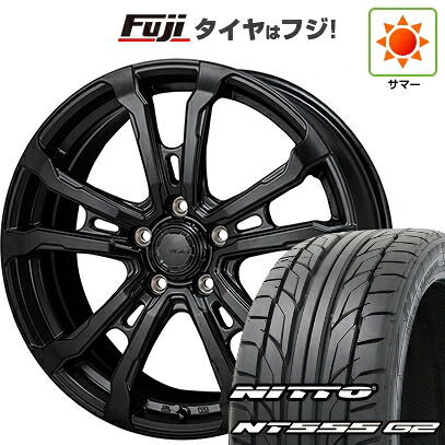 【パンク保証付き】【新品国産車用5穴114.3】 夏タイヤ ホイール4本セット 215/40R18 ニットー NT555 G2 モンツァ HI-BLOCK ヴィラス 7.5J 18インチ(送料無料)