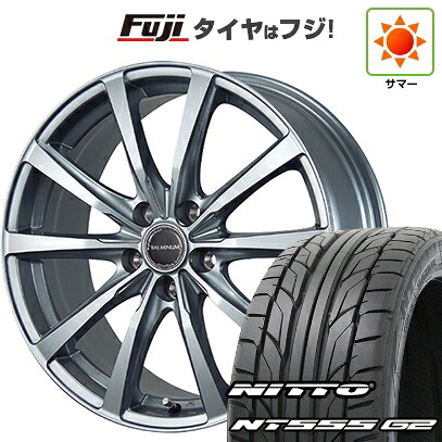 【パンク保証付き】【新品国産車用5穴114.3】 夏タイヤ ホイール4本セット 215/40R18 ニットー NT555 G2 ブリヂストン バルミナ LS10 7J 18インチ(送料無料)|フジ スペシャルセレクション