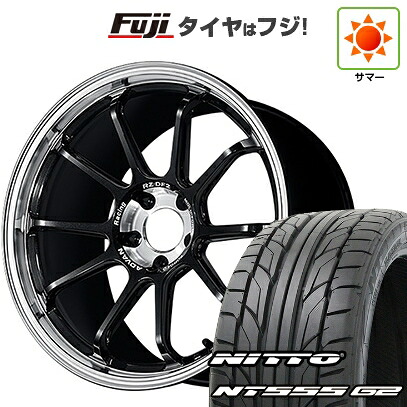 【パンク保証付き】【新品国産車用5穴100】 夏タイヤ ホイール4本セット 225/35R19 ニットー NT555 G2 ヨコハマ アドバンレーシング RZ-DF2 8.5J 19インチ(送料無料)|フジ スペシャルセレクション