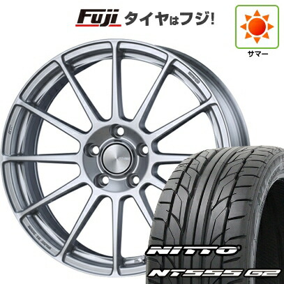 【パンク保証付き】【新品国産車用5穴114.3】 夏タイヤ ホイール4本セット 215/45R18 ニットー NT555 G2 ENKEI エンケイ PerformanceLine PF03 7J 18インチ(送料無料)