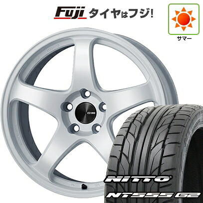 【パンク保証付き】【新品国産車用5穴100】 夏タイヤ ホイール4本セット 245/45R19 ニットー NT555 G2 ENKEI エンケイ PerformanceLine PF05 8J 19インチ(送料無料)