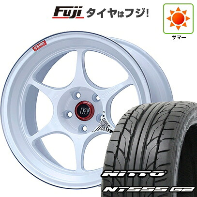 【パンク保証付き】【新品国産車用5穴114.3】 夏タイヤ ホイール4本セット 215/45R18 ニットー NT555 G2 ENKEI エンケイ PerformanceLine PF06 マシニングホワイト 8J 18インチ(送料無料)｜フジ スペシャルセレクション