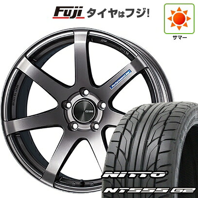 【パンク保証付き】【新品国産車用5穴114.3】 夏タイヤ ホイール4本セット 215/45R18 ニットー NT555 G2 ENKEI エンケイ PerformanceLine PF07 7J 18インチ(送料無料)