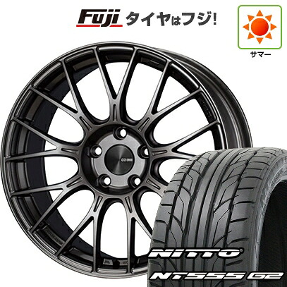 【パンク保証付き】【新品国産車用5穴100】 夏タイヤ ホイール4本セット 225/40R19 ニットー NT555 G2 ENKEI エンケイ PerformanceLine PFM1 8.5J 19インチ(送料無料)