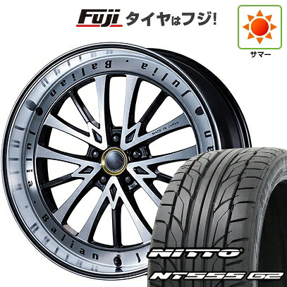 【パンク保証付き】【新品】40系アルファード/ヴェルファイア用 夏タイヤ ホイール4本セット 245/40R21 ニットー NT555 G2 エムズスピード ジュリア バリアン 8.5J 21インチ(送料無料)