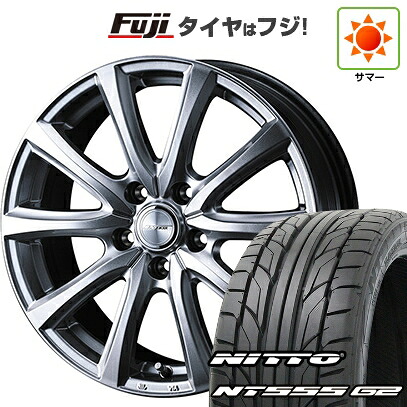 【パンク保証付き】【新品国産車用5穴114.3】 夏タイヤ ホイール4本セット 225/45R19 ニットー NT555 G2 WEDS ウェッズ ジョーカー スマッシュ トヨタ車専用 7J 19インチ(送料無料)