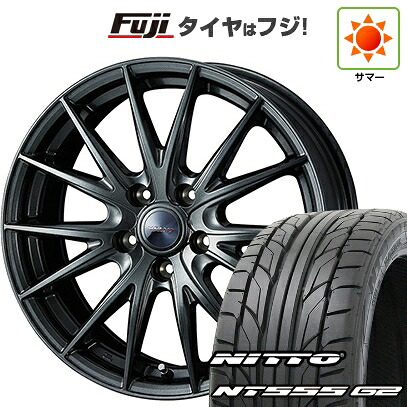 【パンク保証付き】【新品国産車用5穴114.3】 夏タイヤ ホイール4本セット 225/45R19 ニットー NT555 G2 WEDS ウェッズ ヴェルバ スポルトII トヨタ車専用 7J 19インチ(送料無料)
