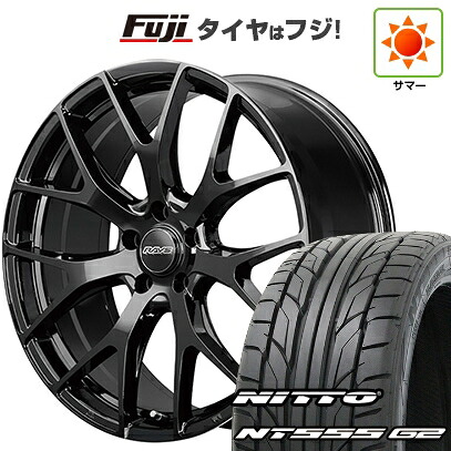【パンク保証付き】【新品国産車用5穴114.3】 夏タイヤ ホイール4本セット 245/30R20 ニットー NT555 G2 RAYS レイズ SEASON SELECTION ホムラ RS 2X7FT 8.5J 20インチ(送料無料)｜フジ スペシャルセレクション