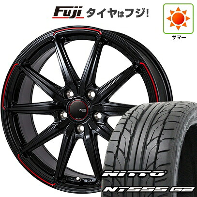 【パンク保証付き】【新品国産車用5穴114.3】 夏タイヤ ホイール4本セット 215/45R18 ニットー NT555 G2 モンツァ JPスタイル R55 7.5J 18インチ(送料無料)｜フジ スペシャルセレクション