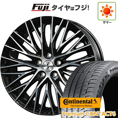 【新品国産車用5穴114.3】 夏タイヤ ホイール4本セット 245/40R21 コンチネンタル コンチ プレミアムコンタクト6(限定2024年製) ブリヂストン サヴェンサー LX-M15 8J 21インチ(送料無料)