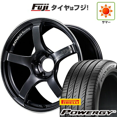 【新品国産車用5穴114.3】 夏タイヤ ホイール4本セット 225/40R18 ピレリ パワジー ヨコハマ アドバンレーシング TC-4 9J 18インチ(送料無料)