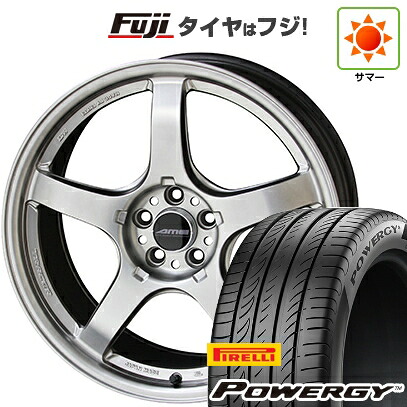 【新品国産車用5穴114.3】 夏タイヤ ホイール4本セット 225/40R18 ピレリ パワジー 共豊 トレーサー GT-V 8.5J 18インチ(送料無料)