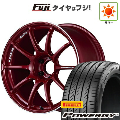 【新品国産車用5穴100】 夏タイヤ ホイール4本セット 225/55R18 ピレリ パワジー ヨコハマ アドバンレーシング RSIII 8J 18インチ(送料無料)